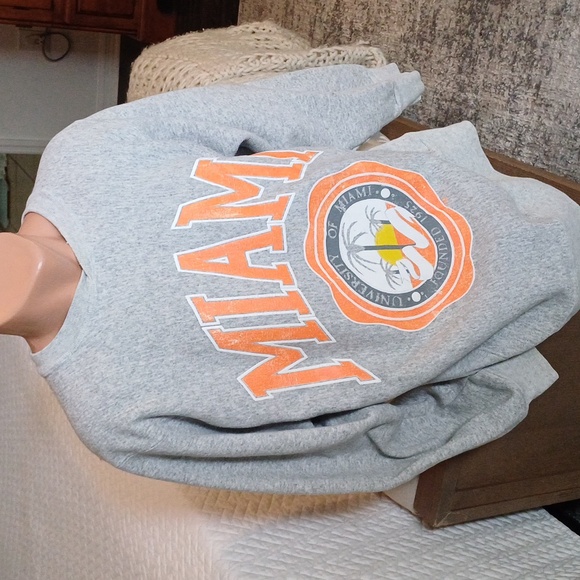 Hanes Beefy Other - University of Miami vintage 90's Hanes Beefy sweatshirt XL